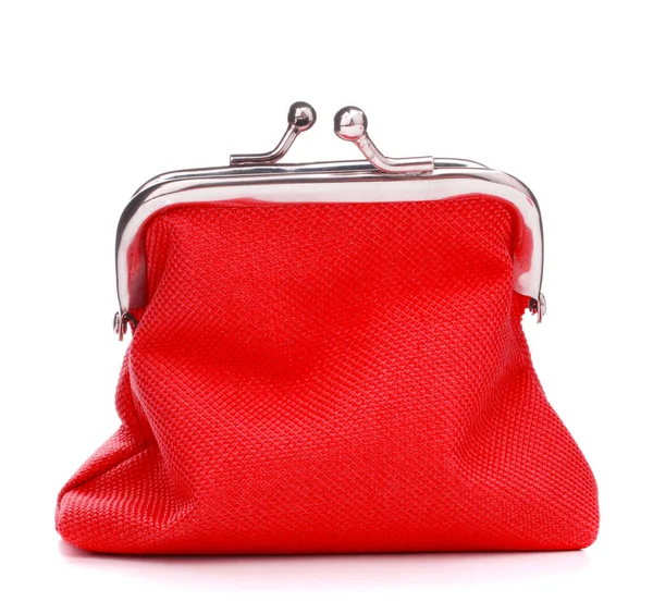 Red Cash Wallet Isolated White Background Charge Purse Coin Wallet — Stock Photo, Image