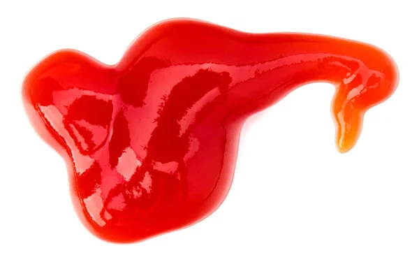 Molho Tomate Ketchup Isolado Fundo Branco Vista Superior — Fotografia de Stock