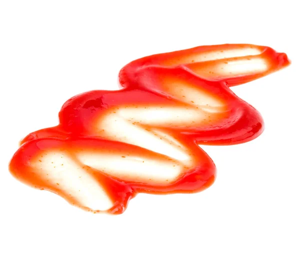 Σάλτσα Ντομάτας Κέτσαπ Που Απομονώνονται Λευκό Φόντο — Φωτογραφία Αρχείου