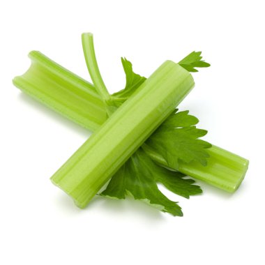 Beyaz arka plan kes şunu om kereviz sapı demet izole.