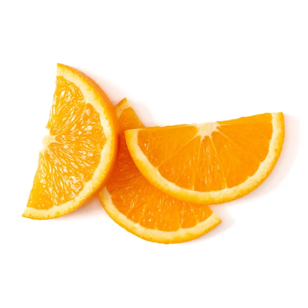 Orange Fruit Slice Layout Isolated White Background Closeup Food Background — Stock Photo, Image