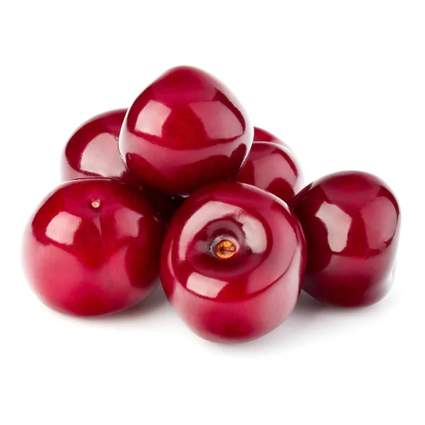 Pieu Cerises Douces Isolé Sur Fond Blanc — Photo