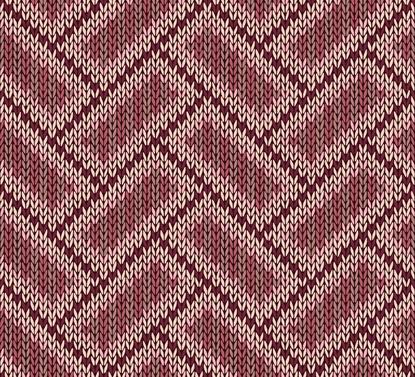 Stil fără sudură maro roșu roz culoare model tricotat — Vector de stoc