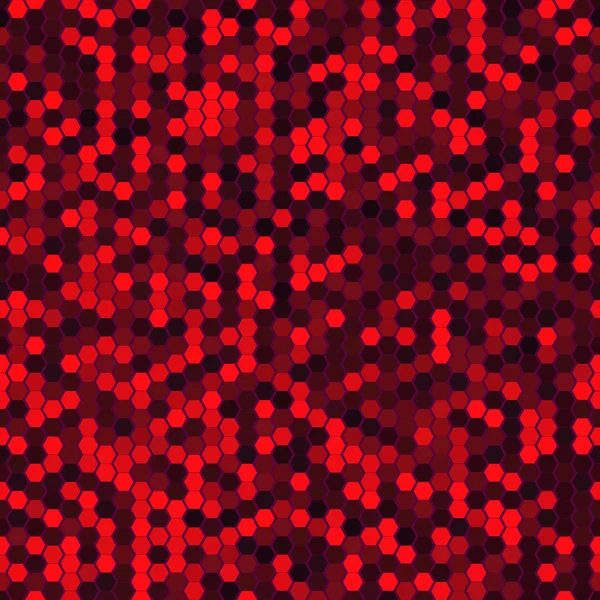 Abstracto Seamless Red Halftone Comb Dots. Light Disco Club Fun H — Archivo Imágenes Vectoriales