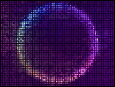 yuvarlak kare piksel renkli mozaik vektör banner.multicolor abst