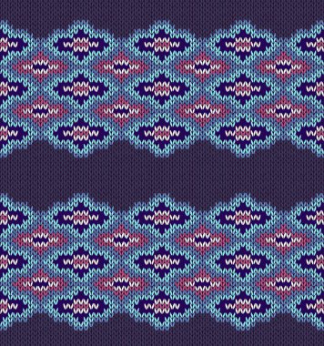 Stil kesintisiz renkli örgü deseni