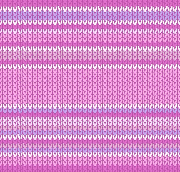 シームレスなピンク色のスタイルのニット パターン — ストックベクタ