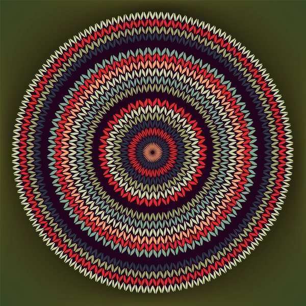 Style ethnique abstrait Cercle Simple couleur vecteur aiguille Retour — Image vectorielle
