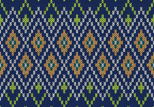 Modèle vectoriel tricoté décoratif sans couture de style enfantin — Image vectorielle