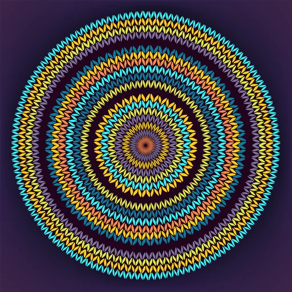 Modèle tricoté rond ornemental, cercle de style simple couleur Vect — Image vectorielle