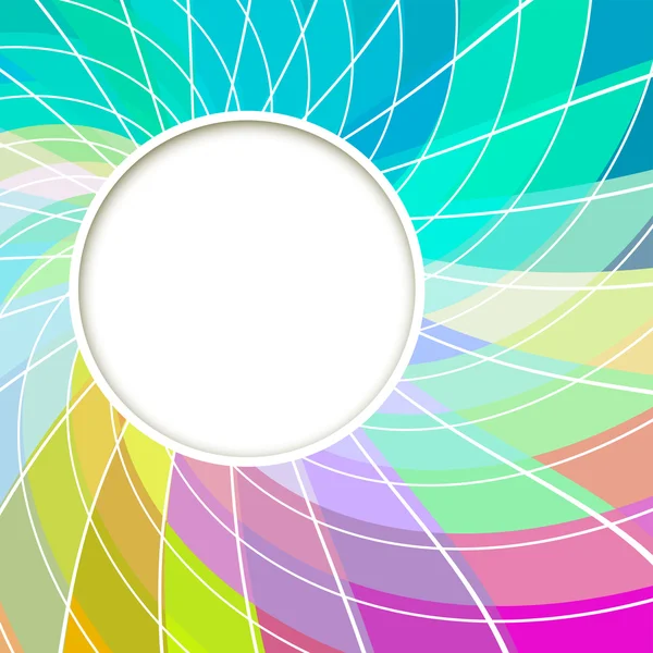Creative Abstract Digital Light Flower with Round Frame for Your — Stock Vector