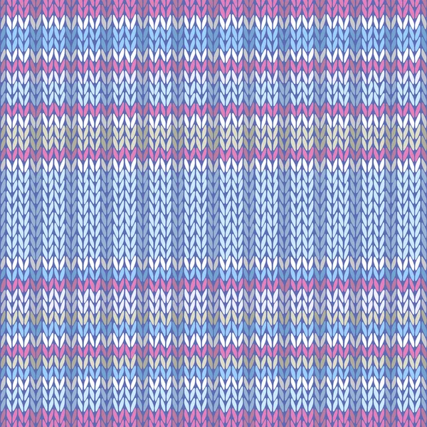 Nahtloses Muster. Stricktextur. Stoff Farbe Tracery Hintergrund — Stockvektor