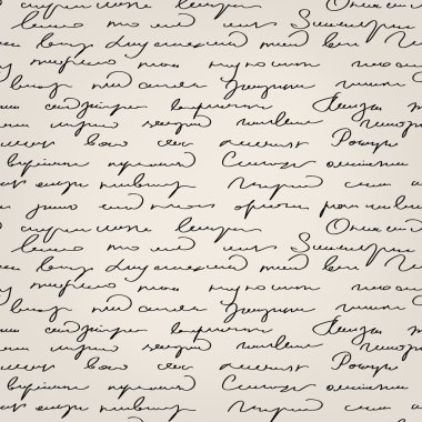 Seamless abstract handwritten text pattern