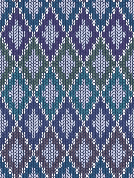 Nahtlose helle Hintergrund der Farbe gestrickte Wolle gingham Quadrate — Stockvektor