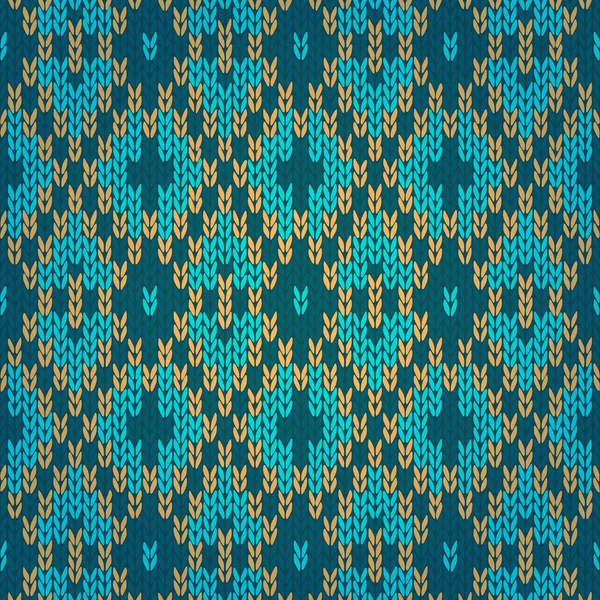 Modèle tricoté sans couture de style ethnique — Image vectorielle