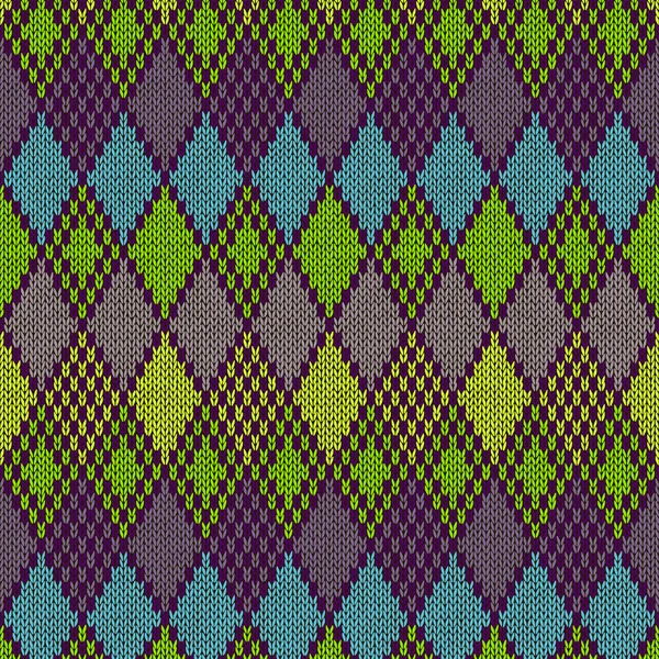 Modèle tricoté sans couture de style ethnique — Image vectorielle