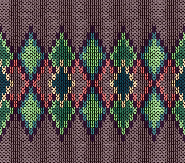 Couleur sans couture motif d'ornement tricoté — Image vectorielle