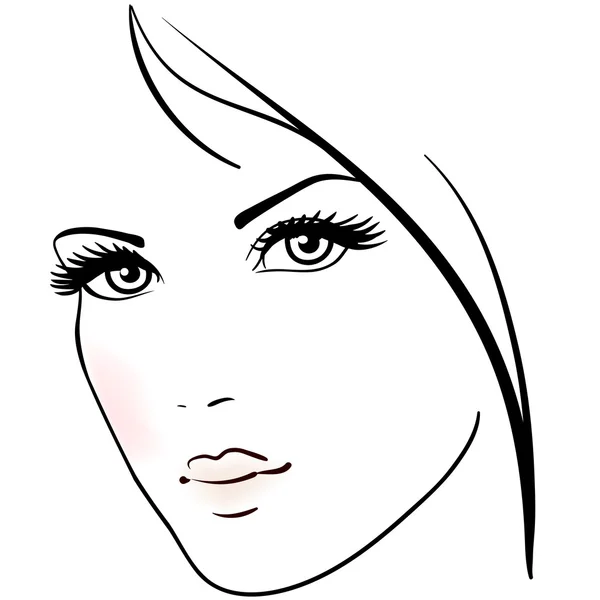 Beautiful woman face — Stock Vector