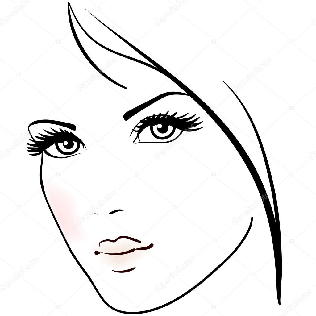 Download Beautiful woman face — Stock Vector © prezent #28673395