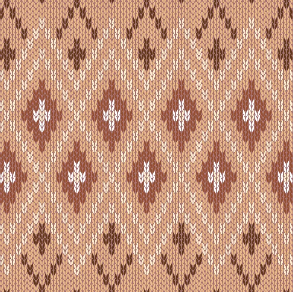 Schema senza soluzione di continuità. Tessitura ornamentale trendy in maglia di lana. Tessuto Co — Vettoriale Stock