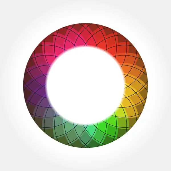 Abstracte digitale kleur ronde frame — Stockvector