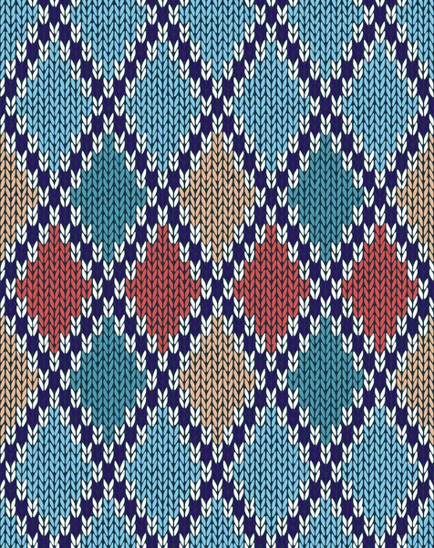 Brei naadloze jacquard sieraad textuur — Stockvector