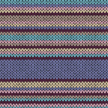 kesintisiz renk çizgili örgü deseni