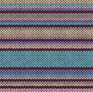 kesintisiz renk çizgili örgü deseni