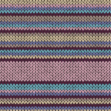 kesintisiz renk çizgili örgü deseni