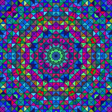 renk soyut geometrik retro desenli. vitray pencere