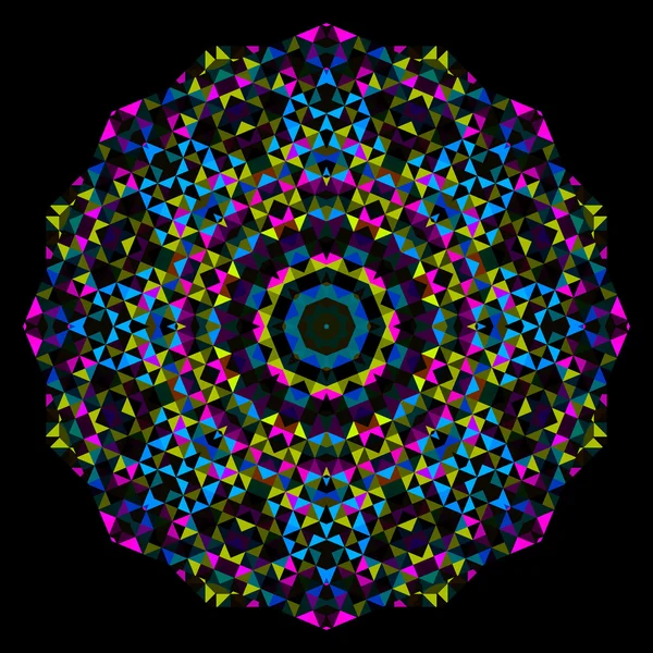 Abstracte bloem. creatieve kleurrijke stijl vector wiel. cyaan mage — Stockvector