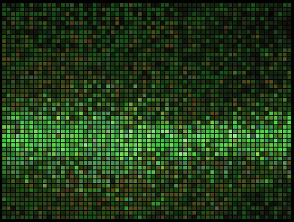 Multicolor abstracto luces verde naturaleza fondo. pixel cuadrado — Vector de stock