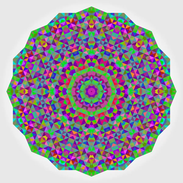 Fundo círculo colorido abstrato. Mandala vetorial geométrica. Mos. —  Vetores de Stock
