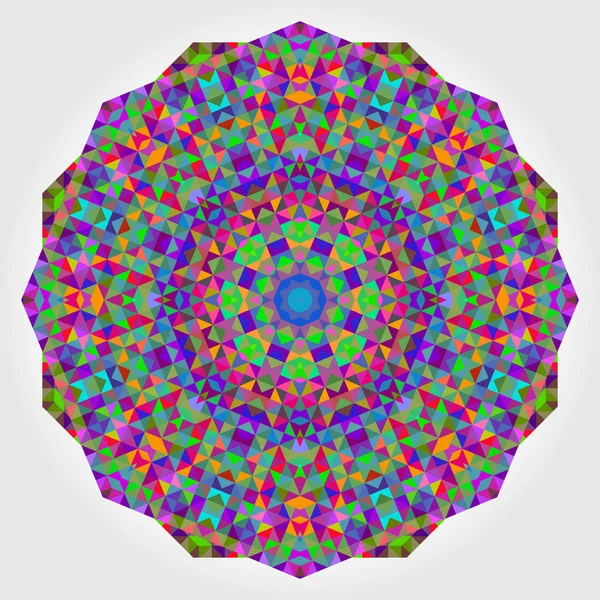 Astratto sfondo cerchio colorato. Mandala vettoriale geometrica. Mos — Vettoriale Stock