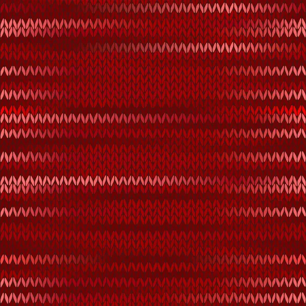 Stílus varratmentes kötött melange minta. piros színű vektor illustr — Stock Vector