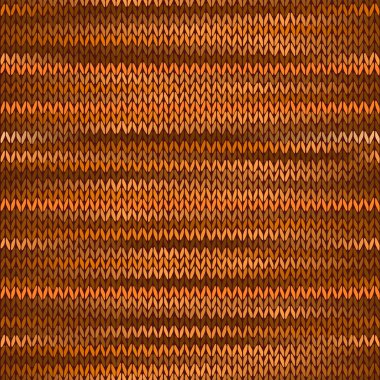 Dikişsiz örgü melanj desen. kahverengi renk turuncu vektör Hüseyin