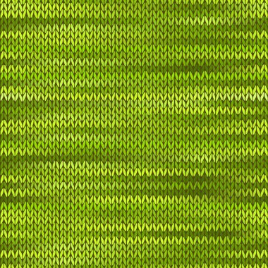 Stil Dikişsiz örgü melanj desen. yeşil renkli vektör illus