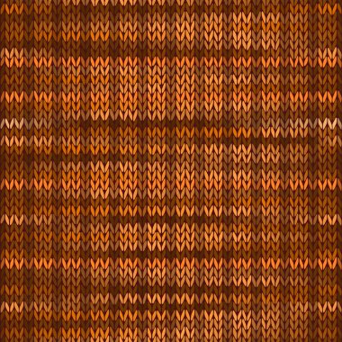 Dikişsiz örgü melanj desen. kahverengi renk turuncu vektör Hüseyin