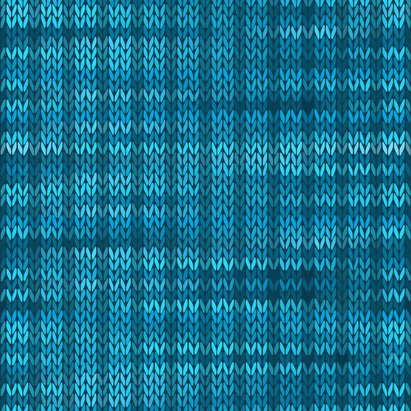 Modèle de mélange tricoté sans couture de style. Bleu Turquoise Noir Whi — Image vectorielle