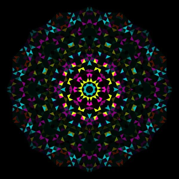 Abstraktní květina. kreativní barevné stylu vektor kolo. Azurová Lumír — Stockový vektor