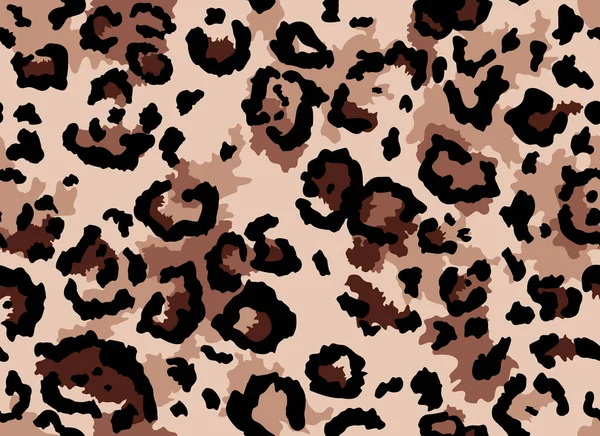 Sömlös leopardpäls mönster. — Stock vektor