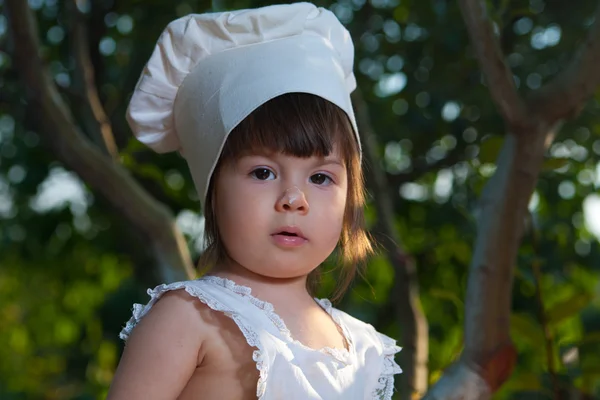 Kleine chef-kok portret — Stockfoto