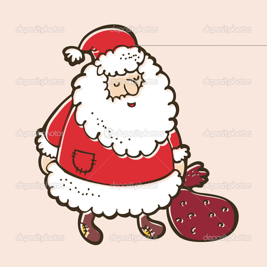 Santa Claus illustration in cartoon style