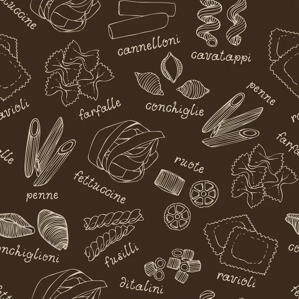 İtalyan pasta şekilleri sorunsuz arka plan