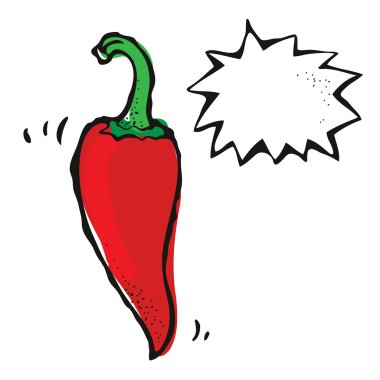 Chili pepper drawing clipart