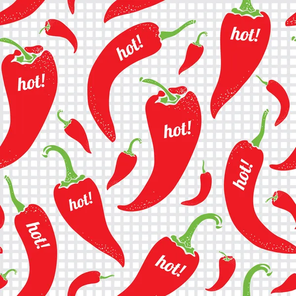 Bezešvé pozadí chili pepper — Stockový vektor