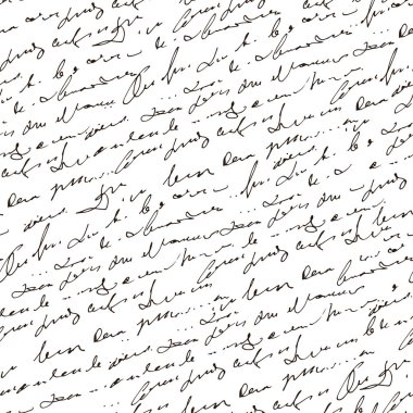 El yazısı soyut metin, vektörsüz desen karalaması, beyaz arkaplanda izole edilmiş vektör monokrom betiği