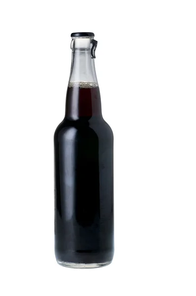 Garrafa de cerveja escura — Fotografia de Stock