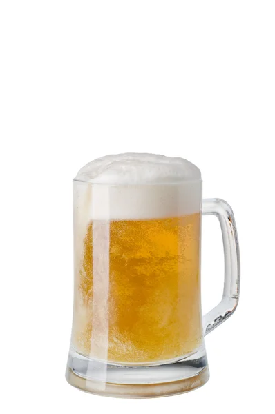 Mug of beer with froth — Stock Photo, Image