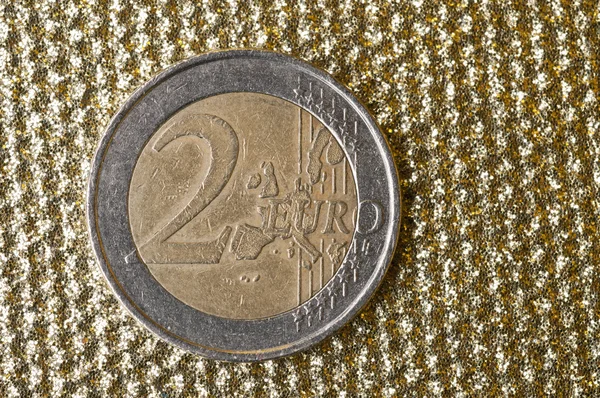 两枚欧元硬币 — 图库照片